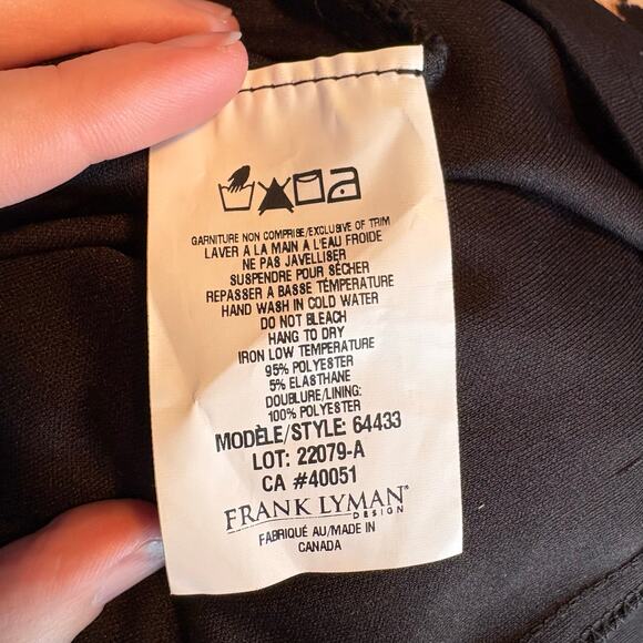 Frank Lyman Design Animal Print Dress - Long Sleeve Midi - Sixe 8 - Picture 8 of 16